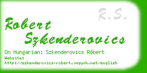 robert szkenderovics business card